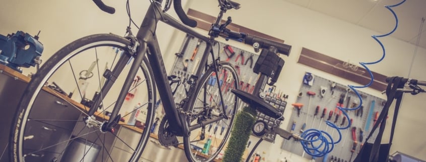 vloer in fietsenwinkel