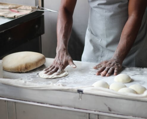 vloer in bakkerij